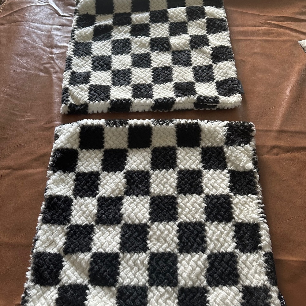 Checkered Pillow Case x 2 . In style.